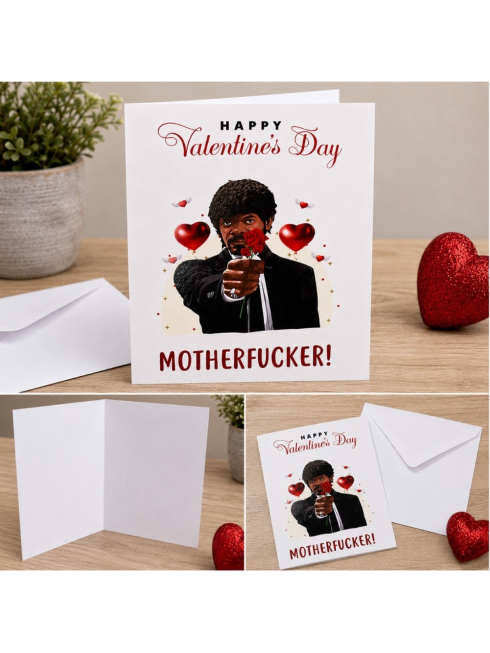 Funny Pulp Fiction Valentine’s Day Card | Happy Valentine’s Day Motherf*cker | B